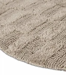 Rund badeværelsesmåtte - Bevin (beige)