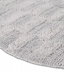 Oval badeværelsesmåtte - Bevin (lysegrå)