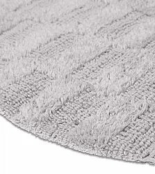 Rund badeværelsesmåtte - Bevin (lysegrå)