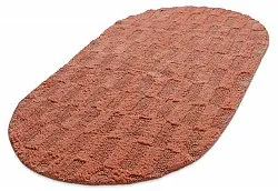 Oval badeværelsesmåtte - Bevin (terracotta)