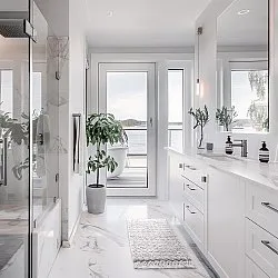 Badeværelsesmåtte - Elvie (lysegrå)