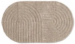 Oval badeværelsesmåtte - Embla (beige)