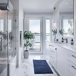 Badeværelsesmåtte - Embla (blå)