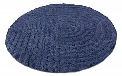 Rund badeværelsesmåtte - Embla (blå)