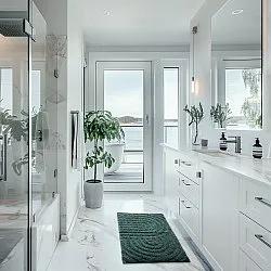 Badeværelsesmåtte - Embla (mørkegrøn)