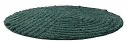 Rund badeværelsesmåtte - Embla (mørkegrøn)
