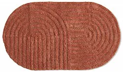 Oval badeværelsesmåtte - Embla (terracotta)