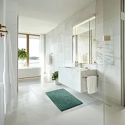 Badeværelsesmåtte - Evena (mørkegrøn)