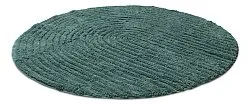 Rund badeværelsesmåtte - Evena (mørkegrøn)