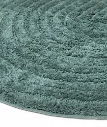 Rund badeværelsesmåtte - Evena (mørkegrøn)