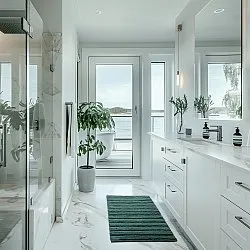 Badeværelsesmåtte - Franny (mørkegrøn)