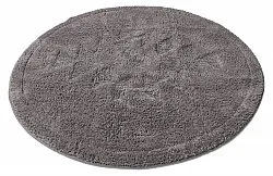 Rund badeværelsesmåtte - Gertie (mørkegrå)