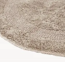 Rund badeværelsesmåtte - Nila (beige)