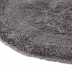 Rund badeværelsesmåtte - Nila (mørkegrå)