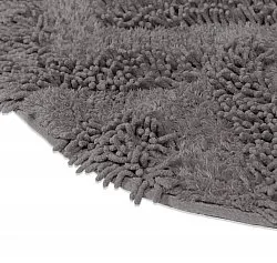 Rund badeværelsesmåtte - Tressa (mørkegrå)