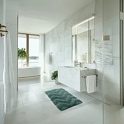 Badeværelsesmåtte - Tressa (mørkegrøn)