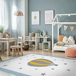 Børnetæppe - Alone Balloon (blå)