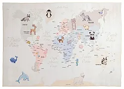 Børnetæppe - Animal Map (beige)