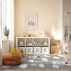 Børnetæppe - Balloons (blå)