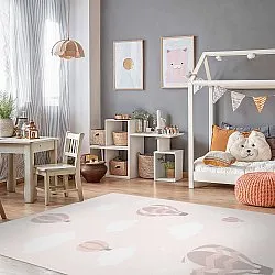 Børnetæppe - Balloons (lyserød)