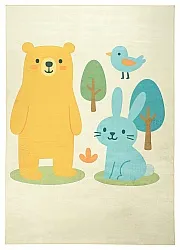 Børnetæppe - Bear and Bunny (creme/multi)