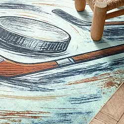 Børnetæppe - Ice Hockey (off-white)