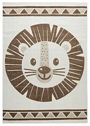 Børnetæppe - Kind Lion (creme/brun)