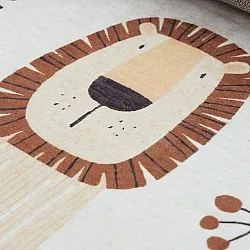 Børnetæppe - Lion Friends (beige)