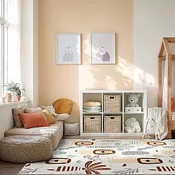 Børnetæppe - Lion Friends (beige)