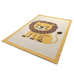 Børnetæppe - Lion Hand Tufted Wool Premium (beige/multi)