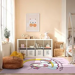 Børnetæppe - Magical Unicorn (lyserød)