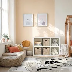 Børnetæppe - Piggyback Ride (grå)