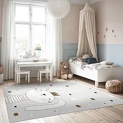 Børnetæppe - Rabbit Crown (grå)