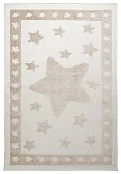 Børnetæppe - Star Frame (creme/brun)