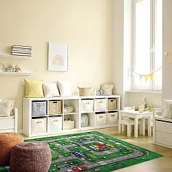 Børnetæppe - Village Road (grøn)