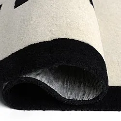 Børnetæppe - Zebra Hand Tufted Wool Premium (beige/sort)