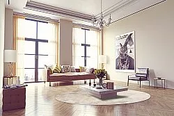 Rundt tæppe - Porto (beige)