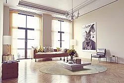 Rundt tæppe - Toledo (beige)