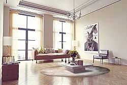 Rundt tæppe - Braga (beige)