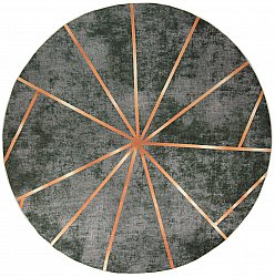 Rundt tæppe - Bellizzi (grøn/orange)