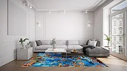 Wilton-tæppe - Rillo (blå)