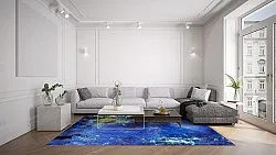 Wilton-tæppe - Gallo (blå)