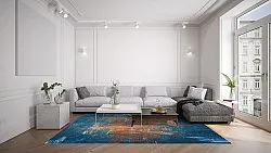 Wilton-tæppe - Tierzo (blå)