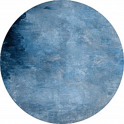 Rundt tæppe - Priego (blå)