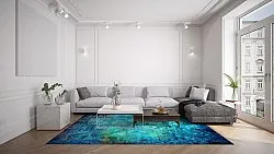 Wilton-tæppe - Pardos (blå)