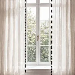 Gardiner 2-pak - Bomuldsgardiner Yrsa (lys beige)