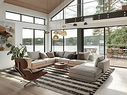 Bomuldstæppe - Hedda (sort)