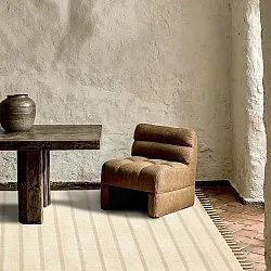 Bomuldstæppe - Helle (offwhite/grå)