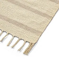 Bomuldstæppe - Helle (offwhite/grå)