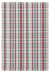 Bomuldstæppe - Husvik (creme/multi)